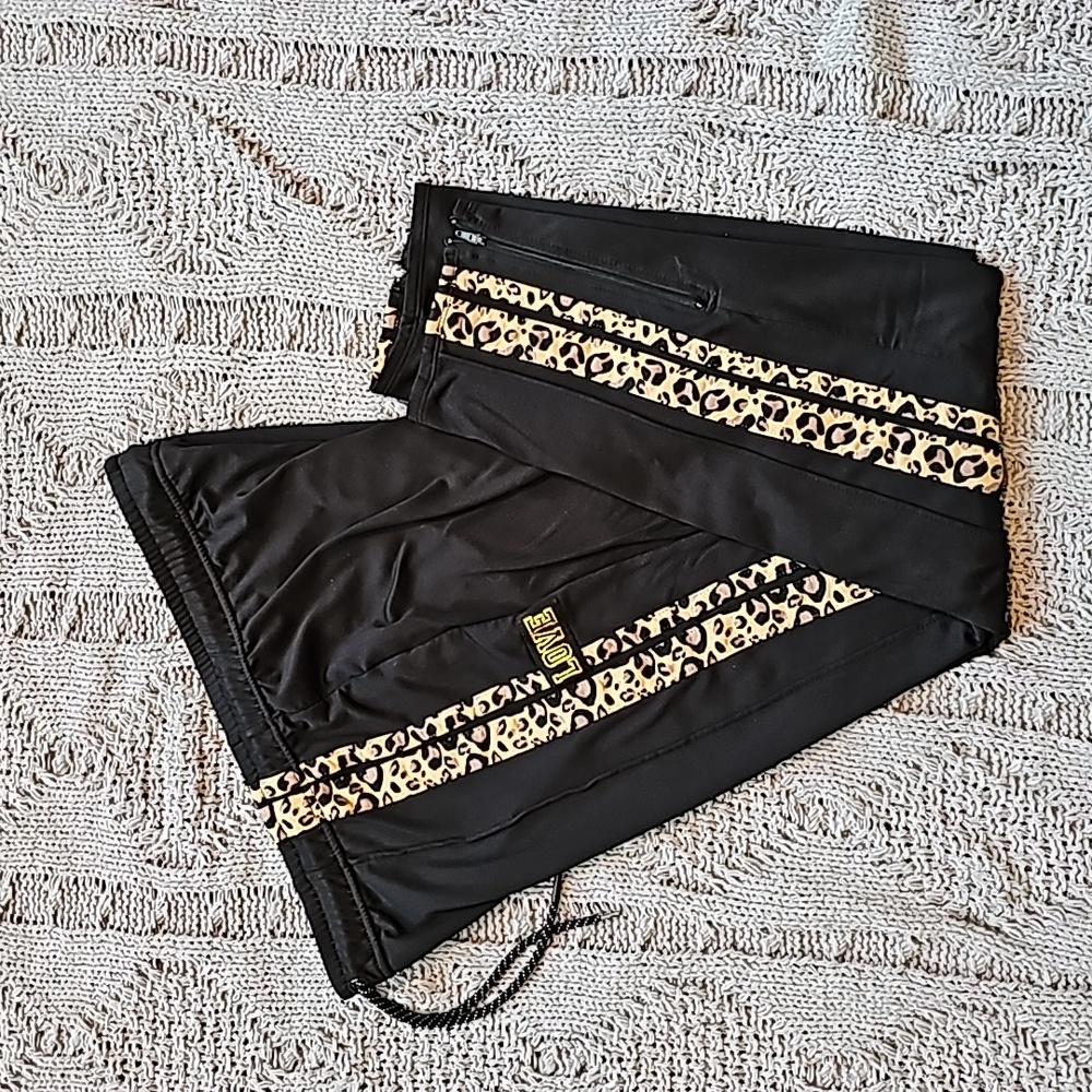 CHEETAH STRIPE ATHLETIC PANTS SIZE LARGE